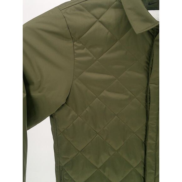 Nike Standard Fit Mens Olive Synthetic Fill Repel Golf Quilted Jacket Medium - Picture 2 of 9